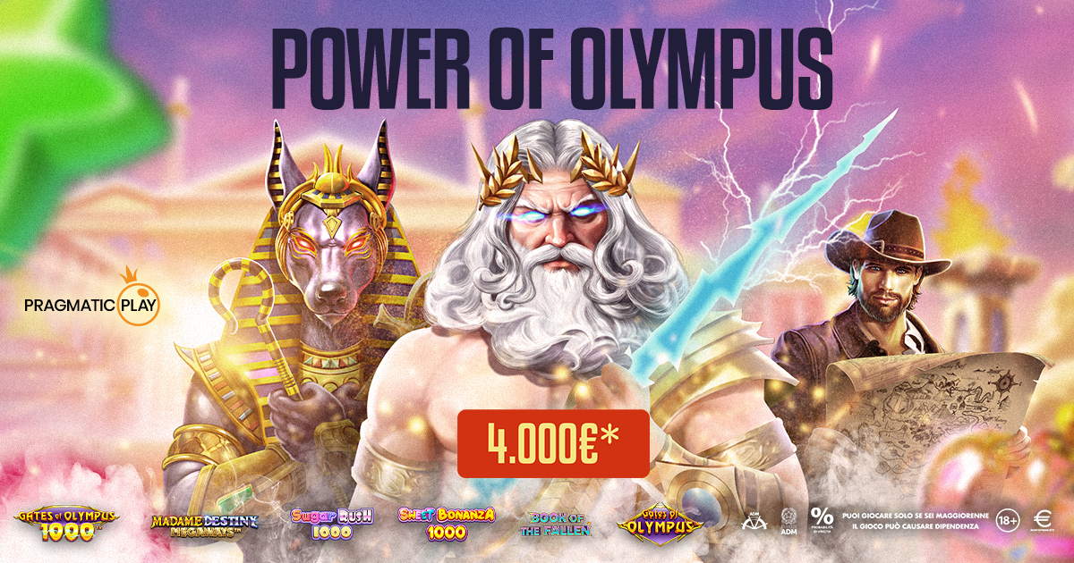 Promo Casinò Power of Olympus da 4.000€